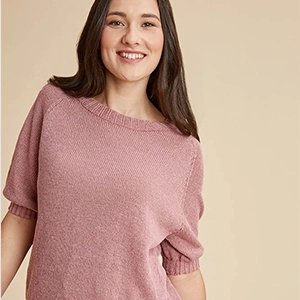 Pull manches courtes chanvre et coton bio/seacell pour femme