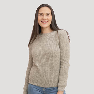 Pull en laine point de sable pour femme 