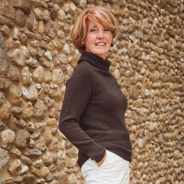 Pull en laine yack col roul&eacute; pour femme