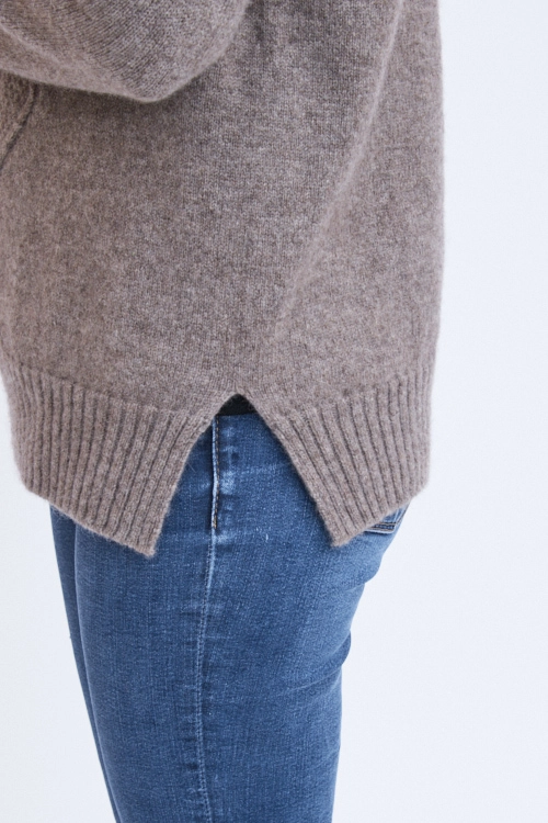 Pull col roule losange yack femme ypl 5b