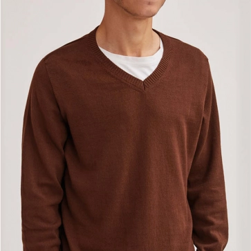 Pull Col V 100% coton bio   