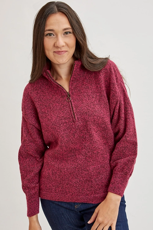 Pull col zippe yack femme ymfz bam 4