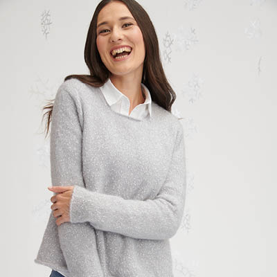 Pull en laine fantaisie pour femme