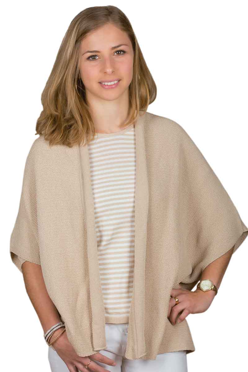 Gilet cape fil d'écosse coton
