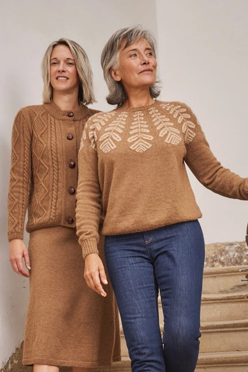Pull jacquard chameau femme chaja bam 2
