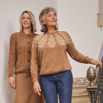 Pull en laine jacquard pour femme 