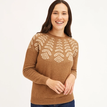 Pull en laine jacquard pour femme 