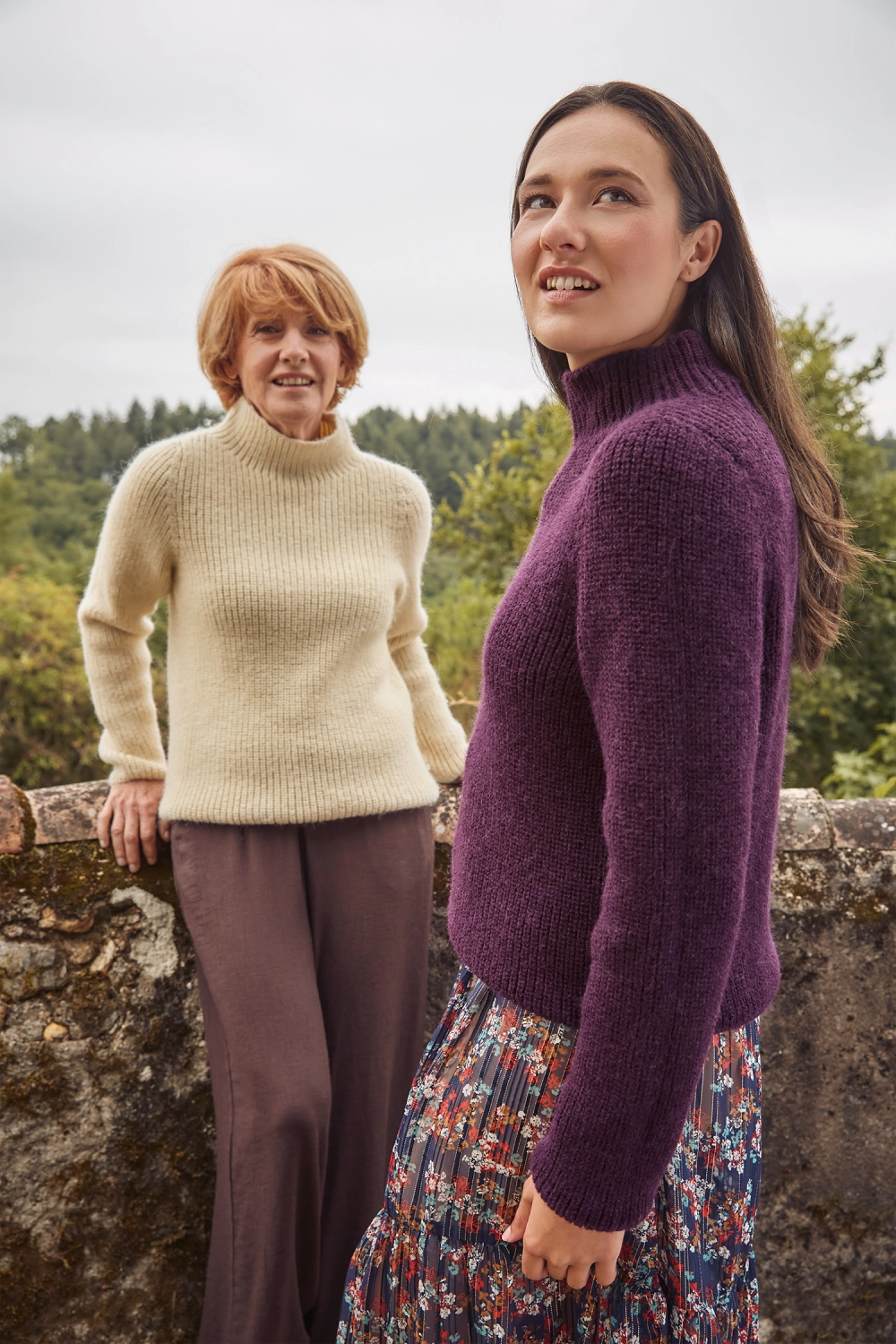 Pull en laine alpaga et mérinos pour femme