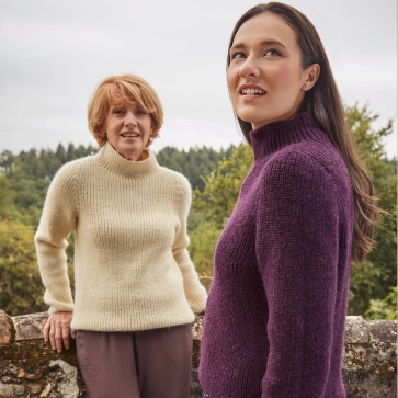 Pull en laine alpaga et mérinos pour femme