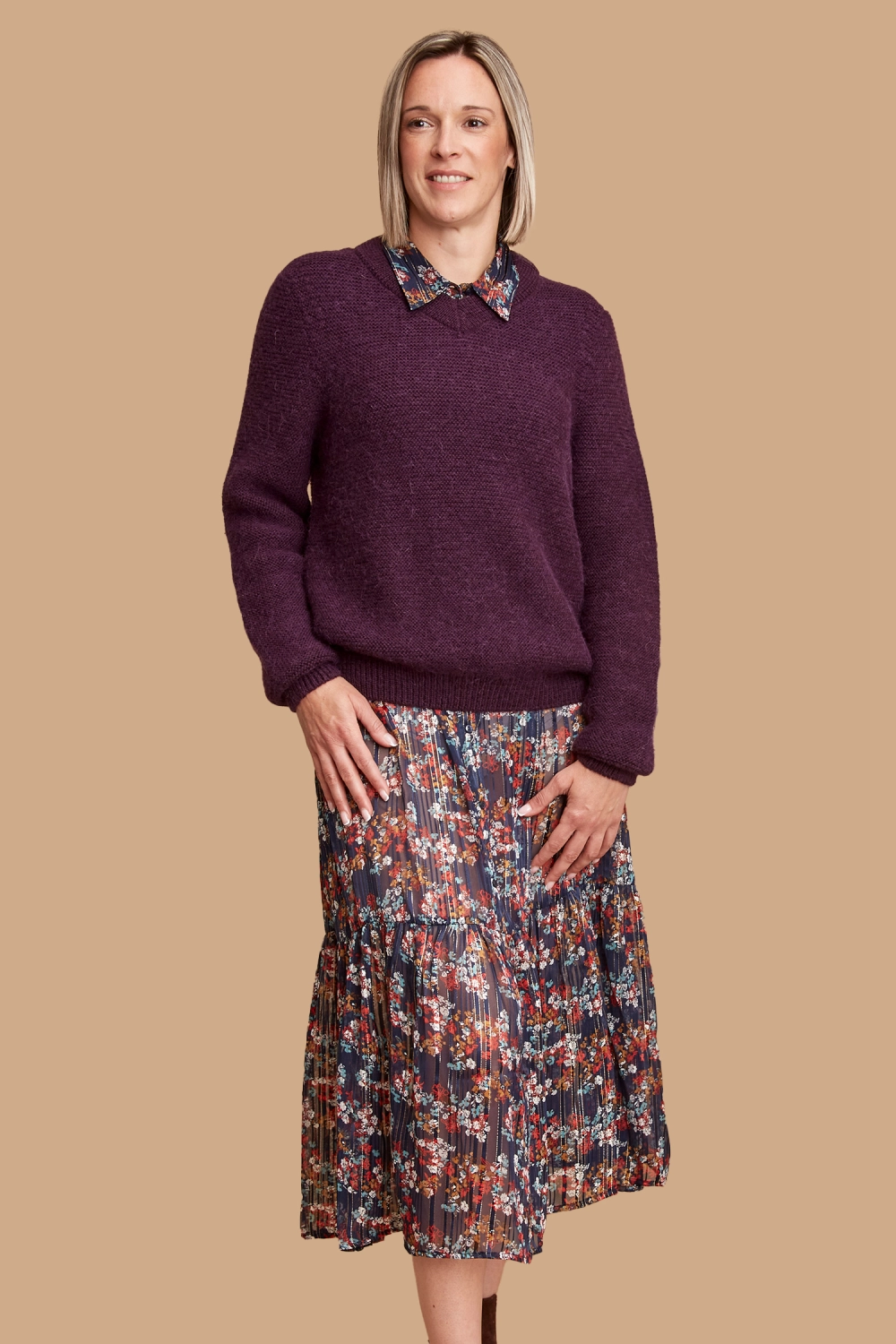 Pull laine alpaga merinos femme colV AMPV 2