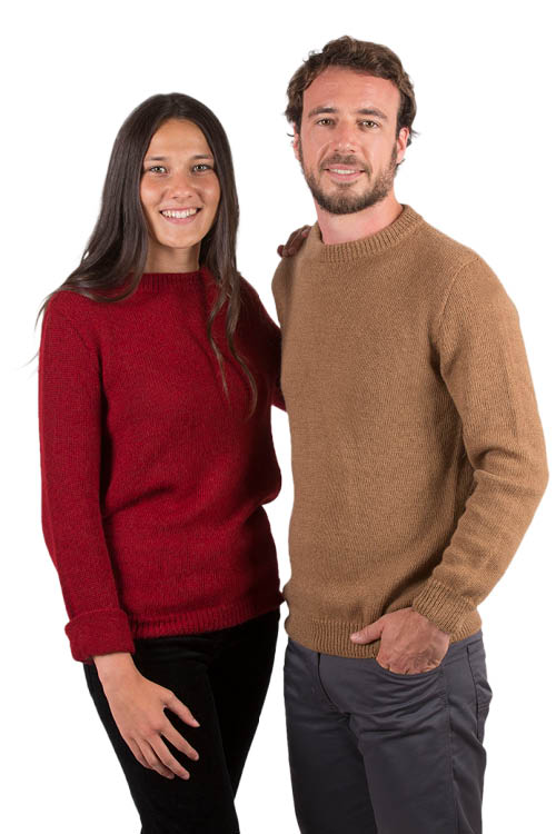 Pull laine alpaga col rond Bonnes affaires