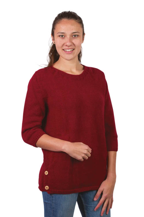 Pull laine alpaga manches 3/4 Bonnes affaires