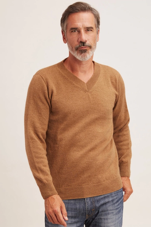 Pull laine chameau homme chapv bam 3