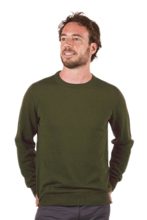 Pull en laine homme col rond