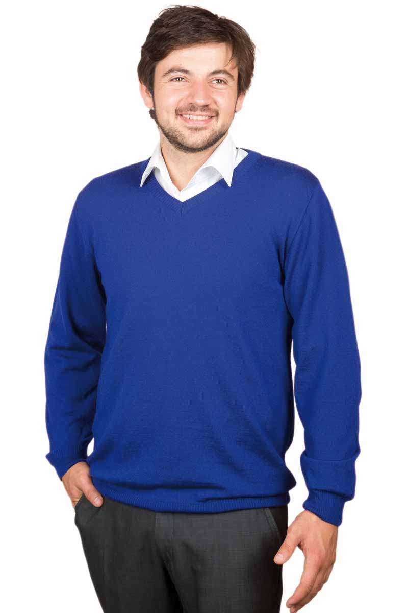 Pull en laine homme col V Bonnes affaires