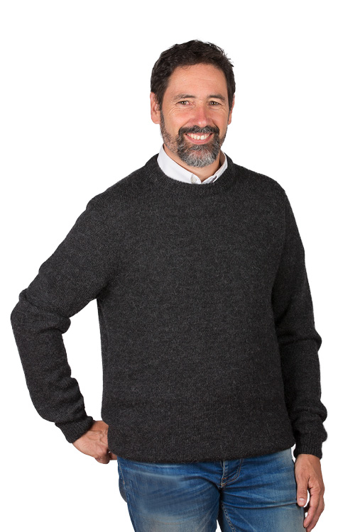 Pull laine homme alpaga col rond Bonnes affaires