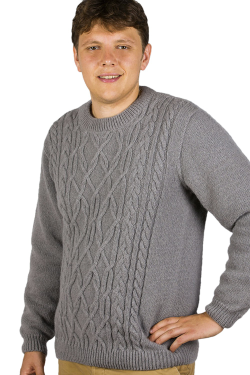 Pull laine alpaga à torsades