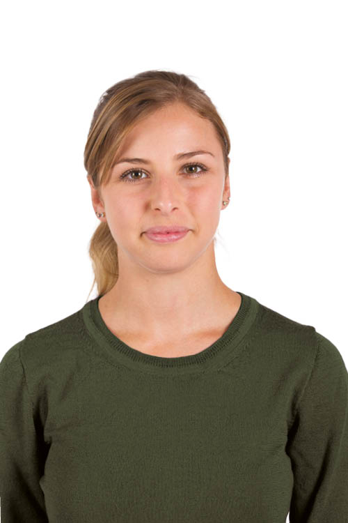 Pull laine col rond