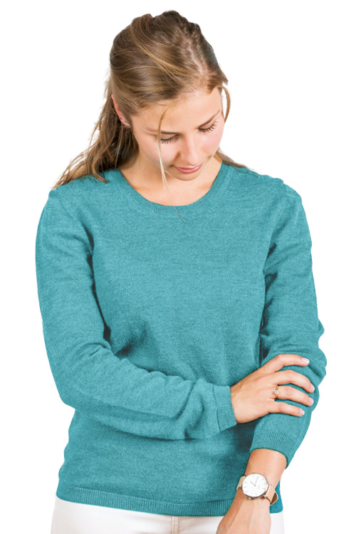 Pull laine col rond