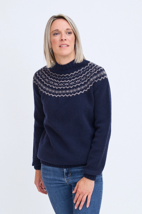 Pull laine merinos arles jacquard femme pastpj 2