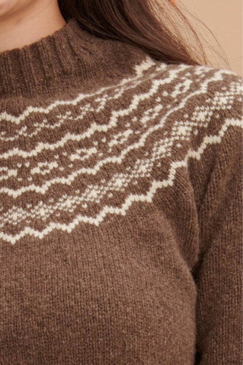 Pull laine merinos arles jacquard femme pastpj C