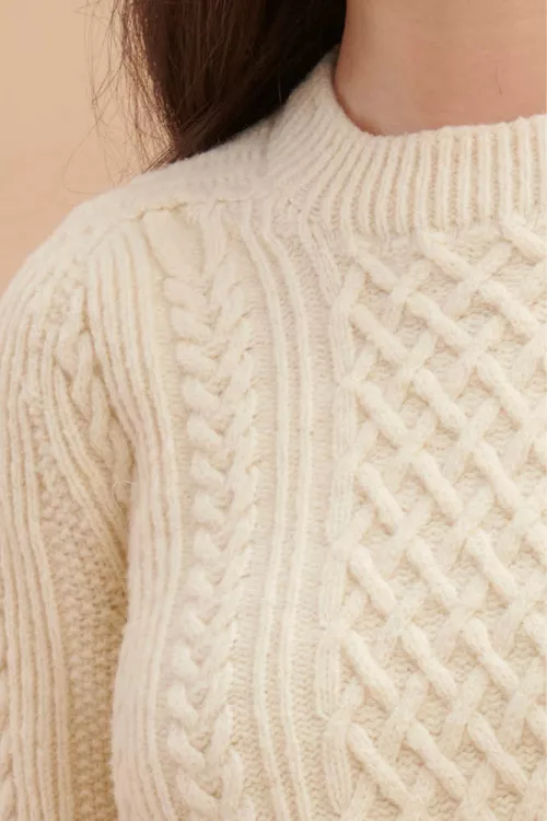 Pull laine merinos arles torsade femme pastptf C