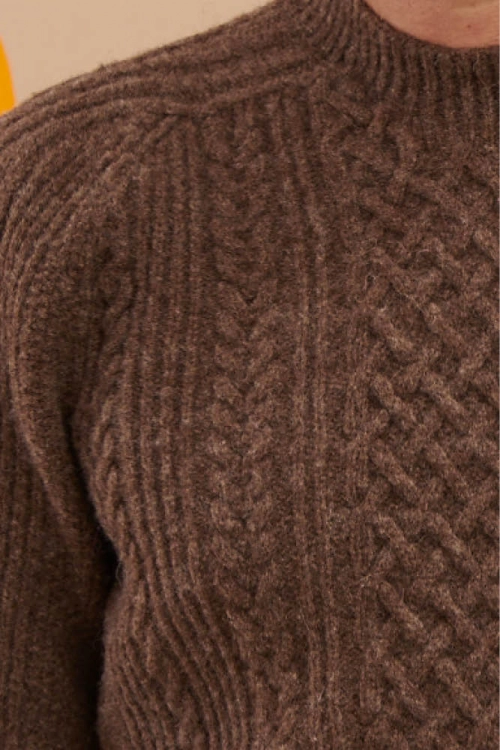 Pull laine merinos arles torsade homme pastpth 4