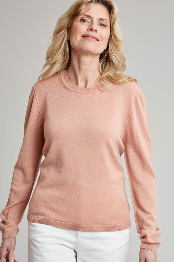 Pull laine mérinos col rond