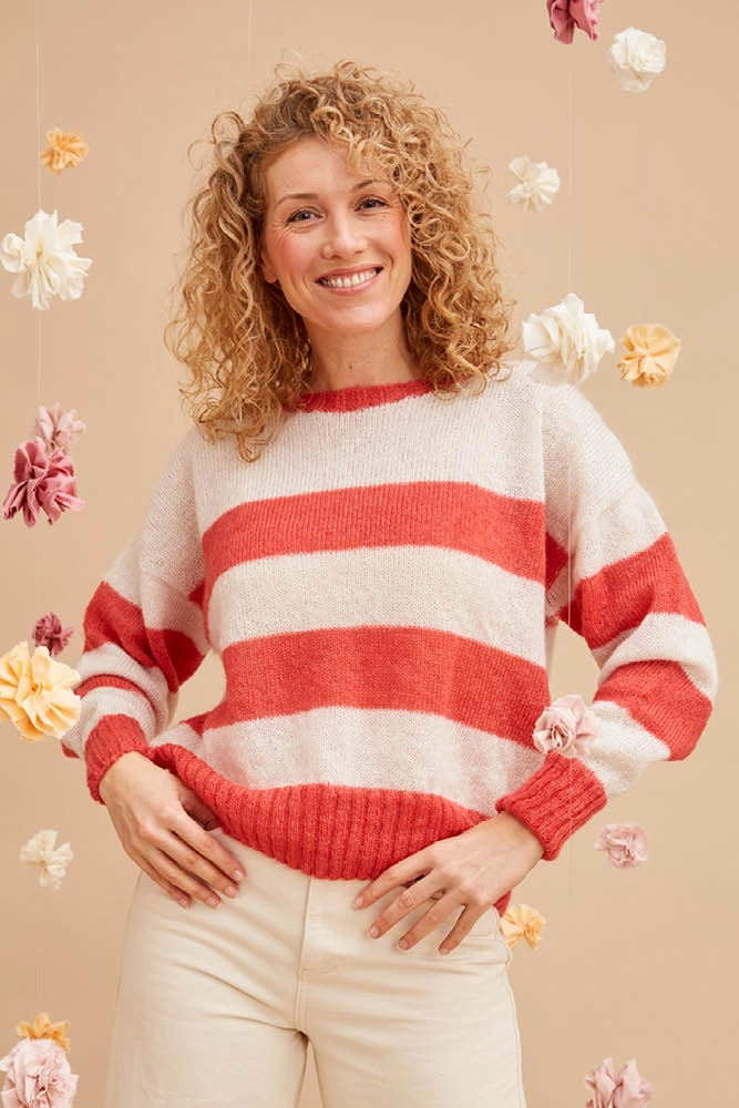 Pull laine mohair soie fantaisie fant pe24 5