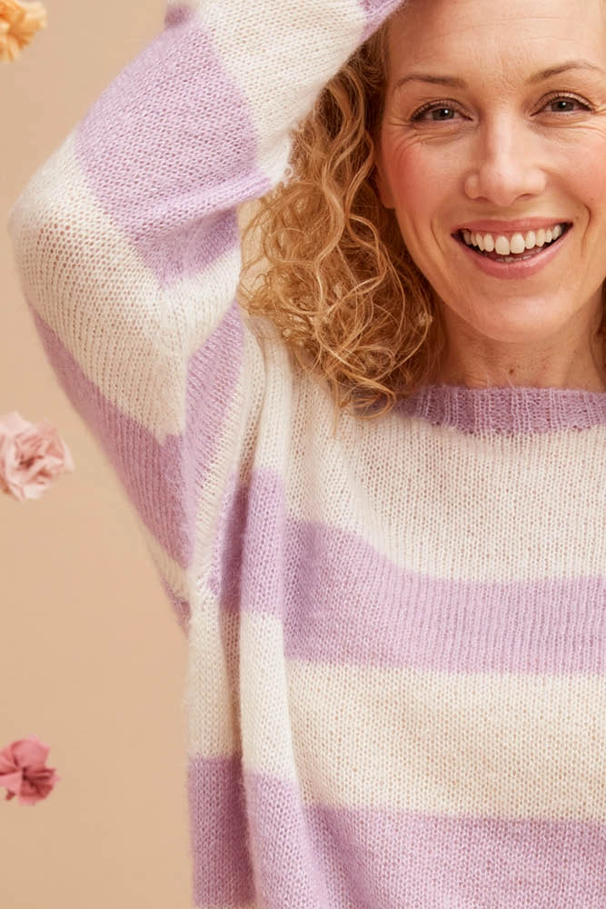 Pull laine mohair soie fantaisie fant pe24 7