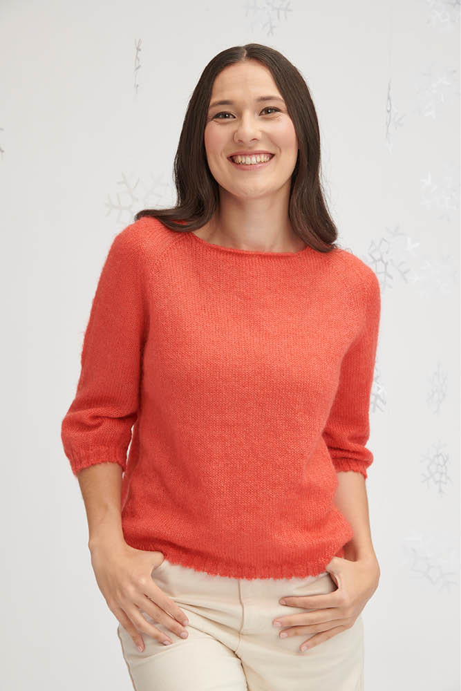 Pull laine ample mohair et soie pour femme 