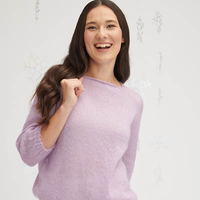 Pull laine ample mohair et soie pour femme 