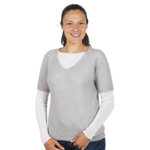 Missègle Fabricant chaussettes laine, chaussettes chaudes Pull Cachemire Bordures Contrastées Beige chameau, Gris