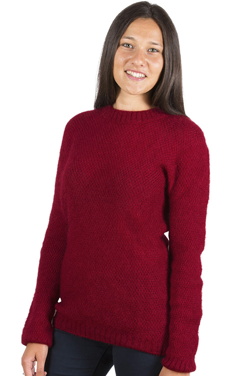 Pull en laine mohair col Rond