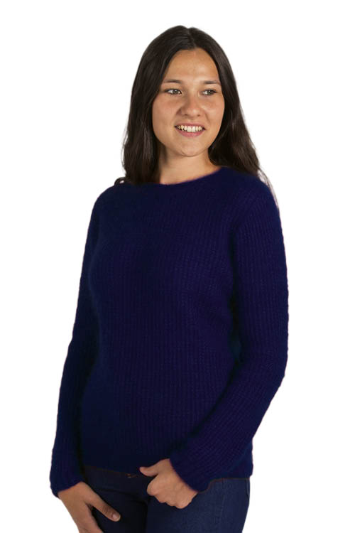 Pull laine col rond Bonnes affaires