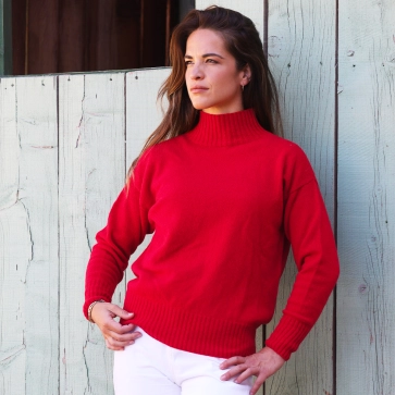 Pull laine recyclée col roulé Alice