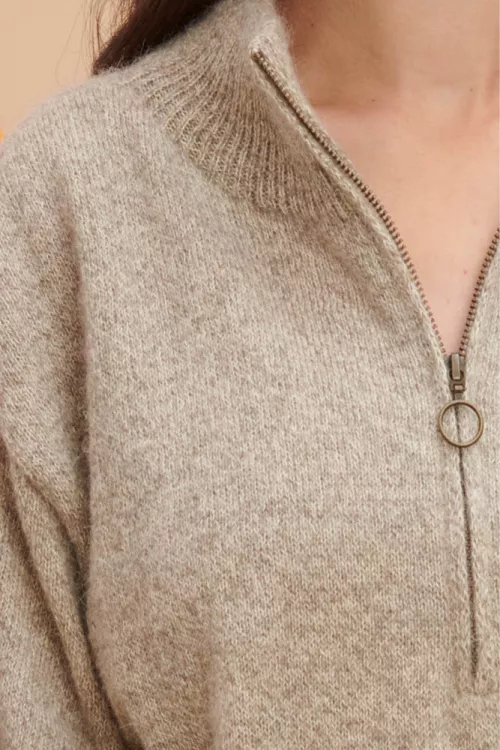 Pull laine yack col chemine femme ymzf C