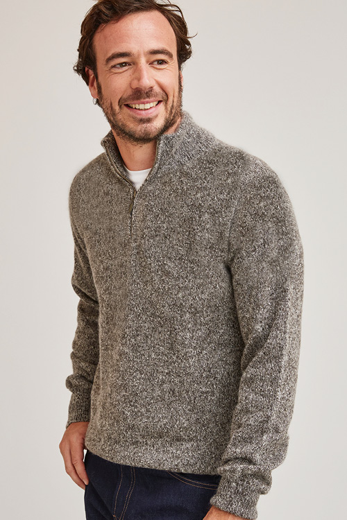 Pull laine yack col chemine homme ymz 1