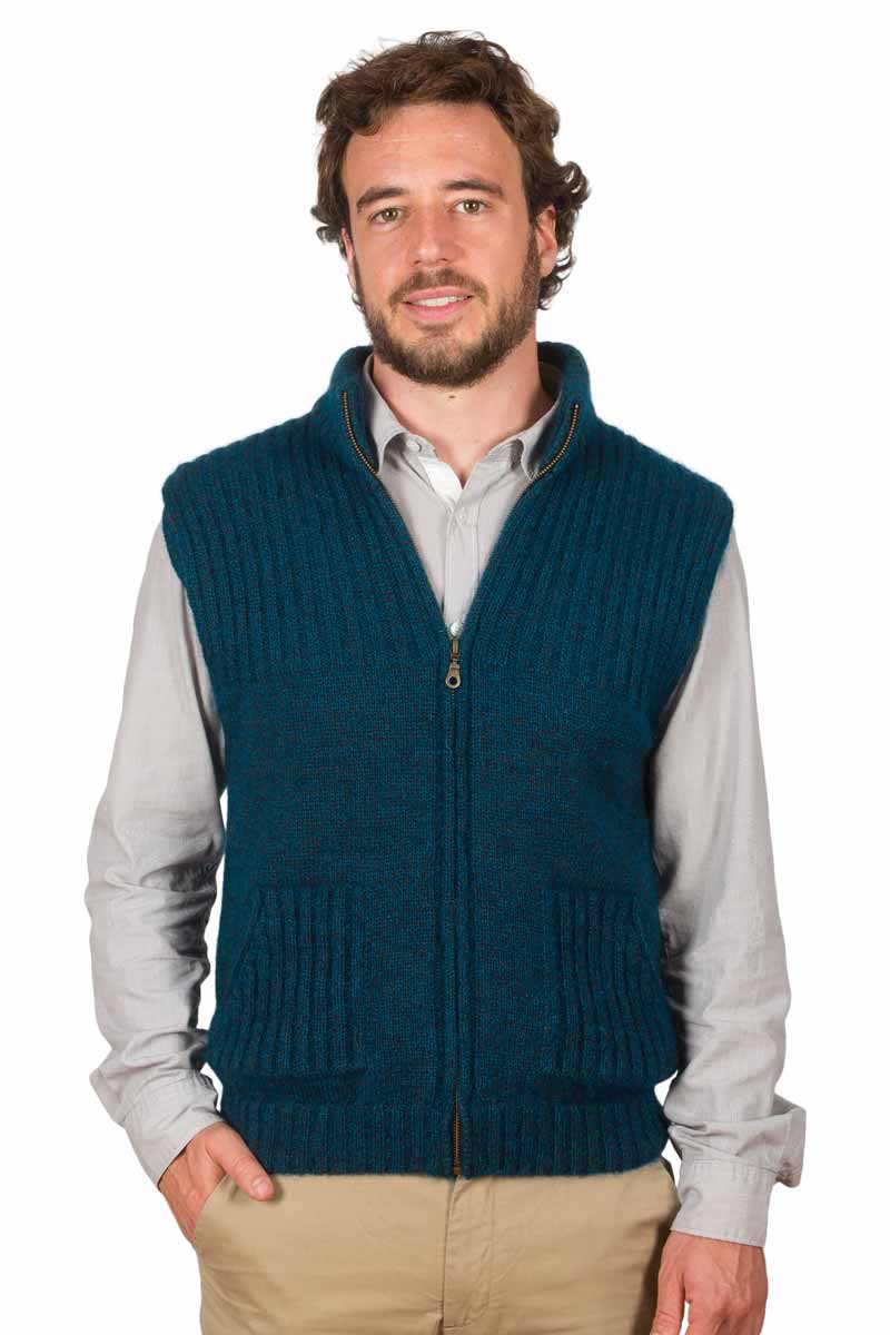 Gilet sans manche zippé homme - Missègle: Fabricant de pull en laine