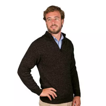 Pull en laine Homme yack col zippé Bonnes affaires