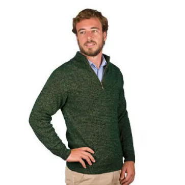 Pull en laine Homme yack col zippé Bonnes affaires