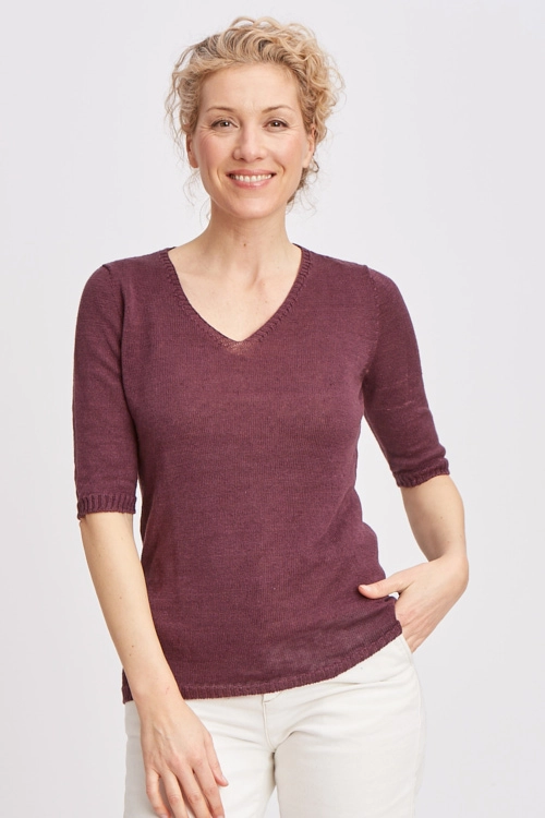 Pull en lin col V
