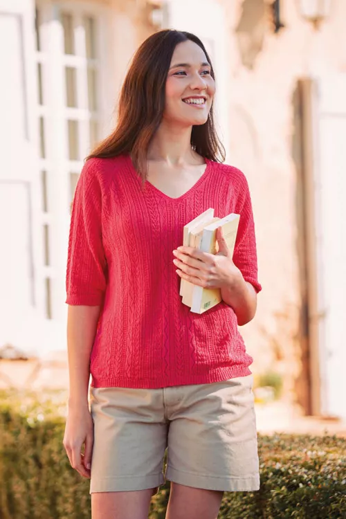 Pull en lin et coton bio/seacell