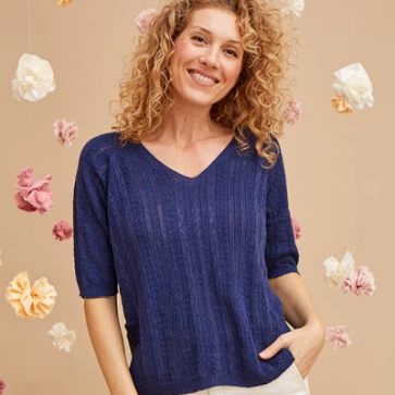 Pull en lin et coton bio/seacell