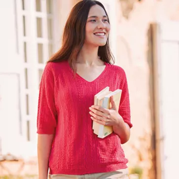 Pull en lin et coton bio/seacell