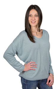 Pull tunique en lin col V