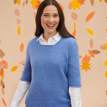 Pull en laine alpaga manches 3/4 pour femme