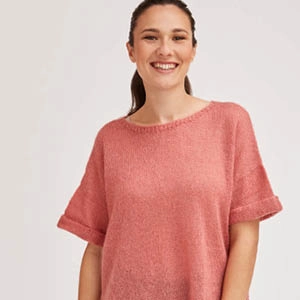 Pull laine mohair manches courtes   
