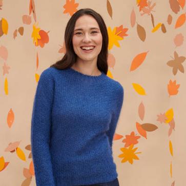 Pull laine col rond point de riz