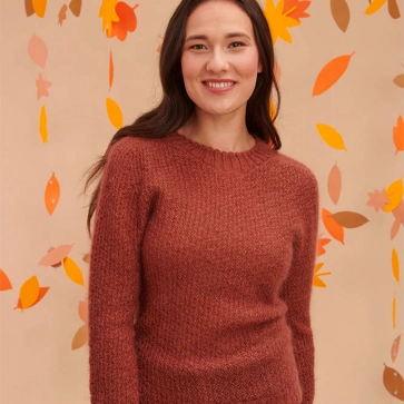 Pull laine col rond point de riz